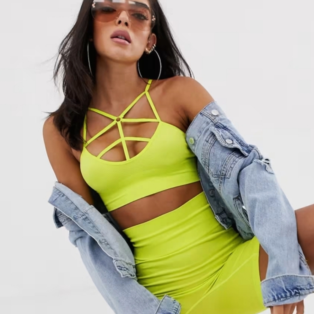 ASOS Riyah Neon Strappy Bralette